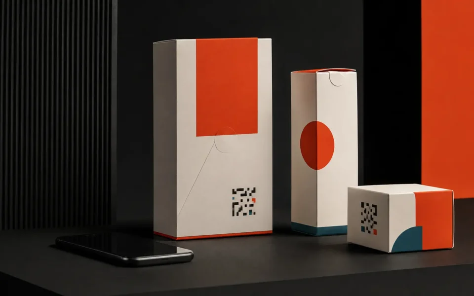 Packaging contemporaneo con codici 2D e smartphone per GS1 Digital Link