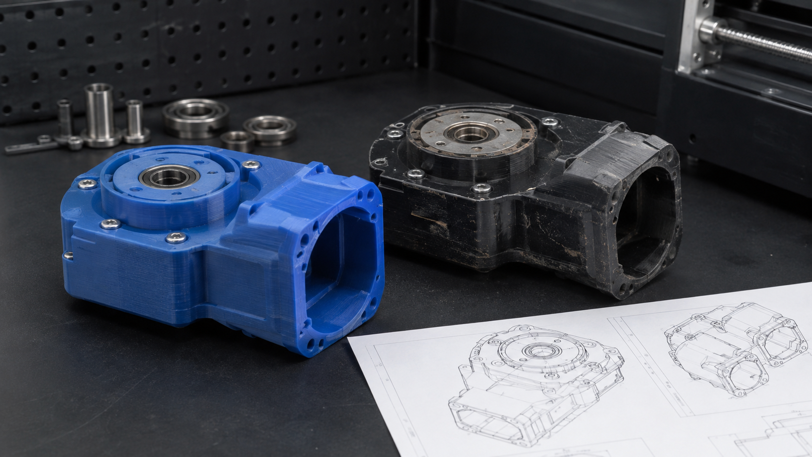Applicazione dimostrativa di ricambio industriale ricostruito e stampato in 3D
